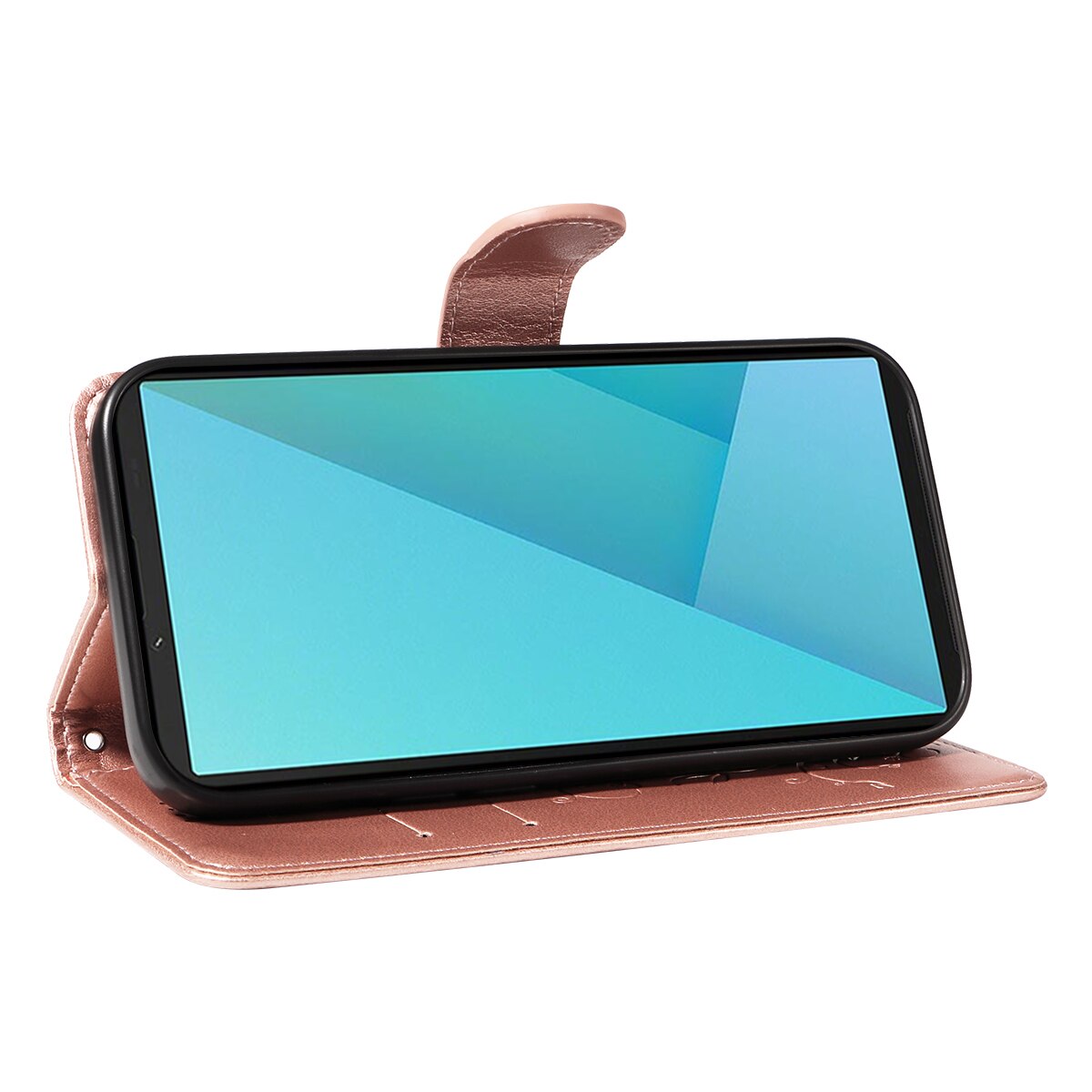 Lærveske Sommerfugler Sony Xperia 10 VII Rosegull
