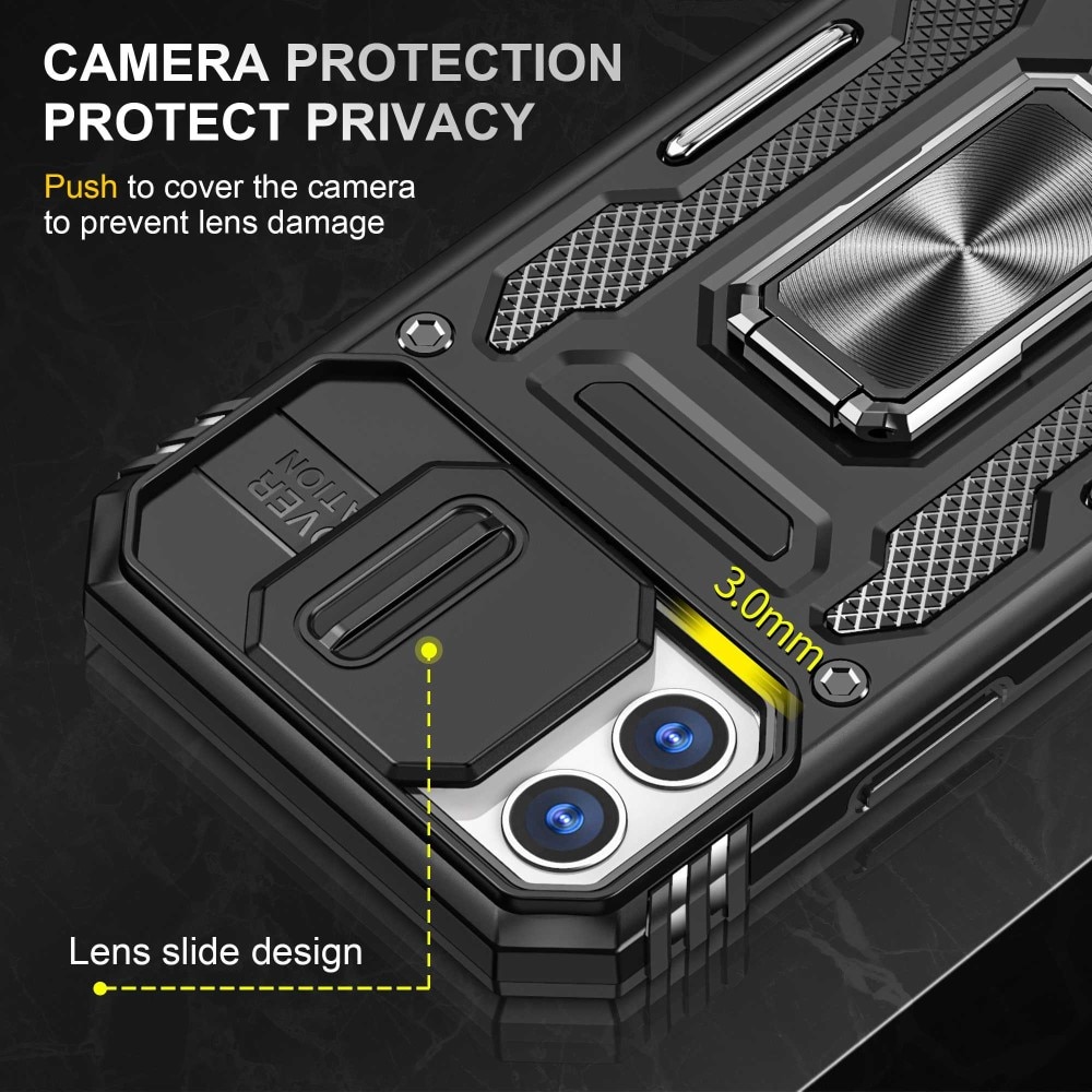 Hybriddeksel Tech Ring+Kamerabeskyttelse iPhone 11 svart