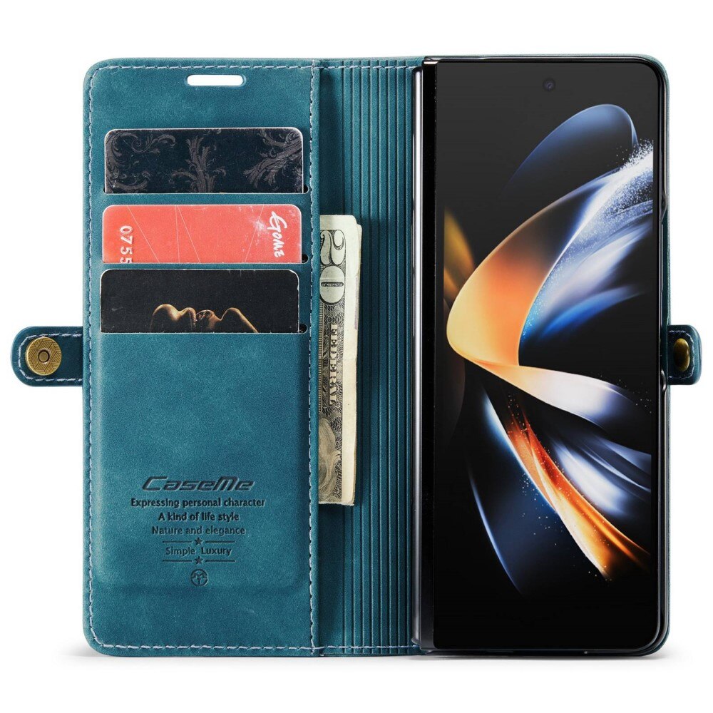 Slim Lommebokveske Samsung Galaxy Z Fold 4 blå