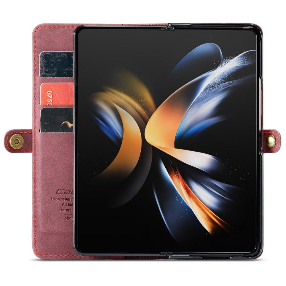 Slim Lommebokveske Samsung Galaxy Z Fold 4 rød