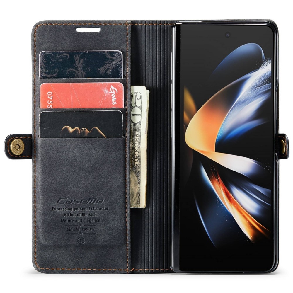 Slim Lommebokveske Samsung Galaxy Z Fold 4 svart