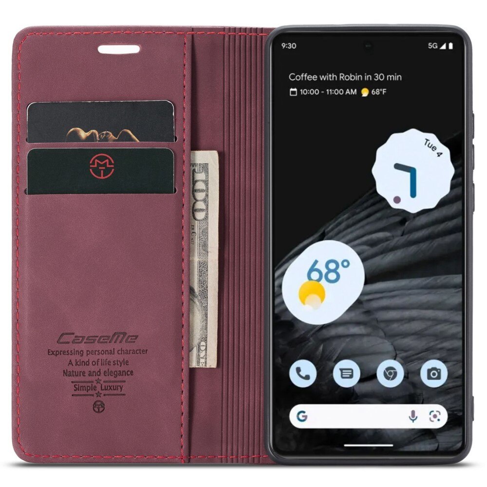Slim Lommebokveske Google Pixel 7 Rød