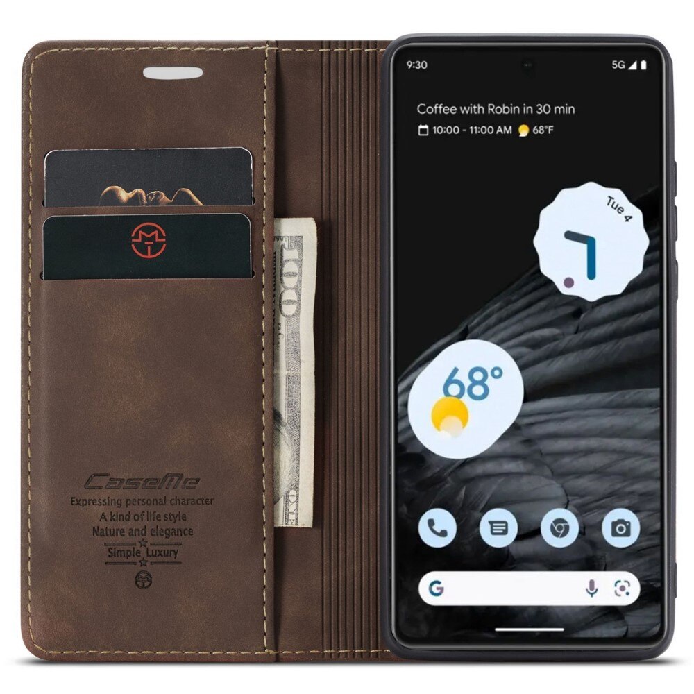 Slim Lommebokveske Google Pixel 7 Brun