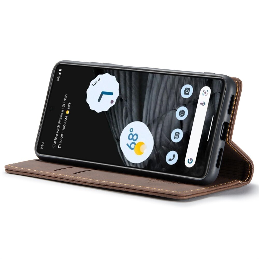Slim Lommebokveske Google Pixel 7 Brun