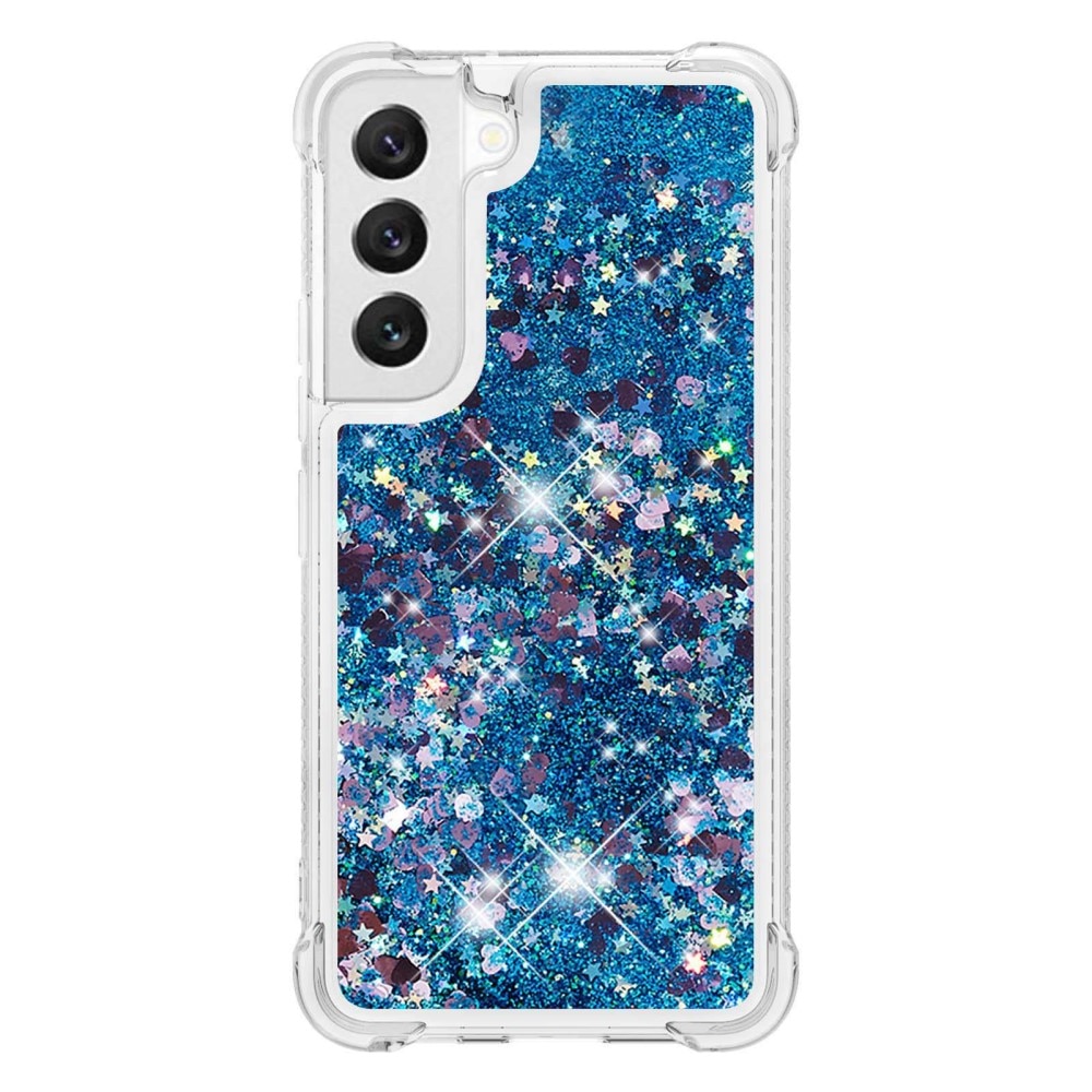 Glitter Powder TPU Deksel Samsung Galaxy S23 blå