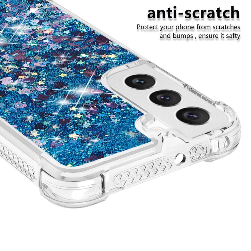 Glitter Powder TPU Deksel Samsung Galaxy S23 blå