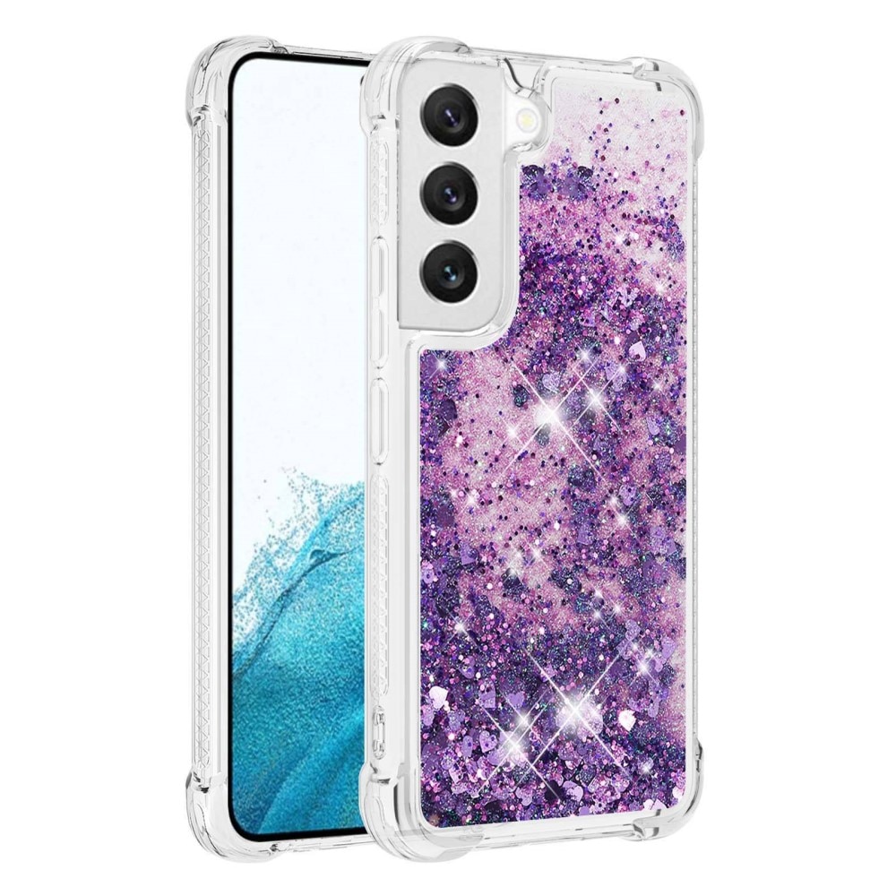Glitter Powder TPU Deksel Samsung Galaxy S23 lilla