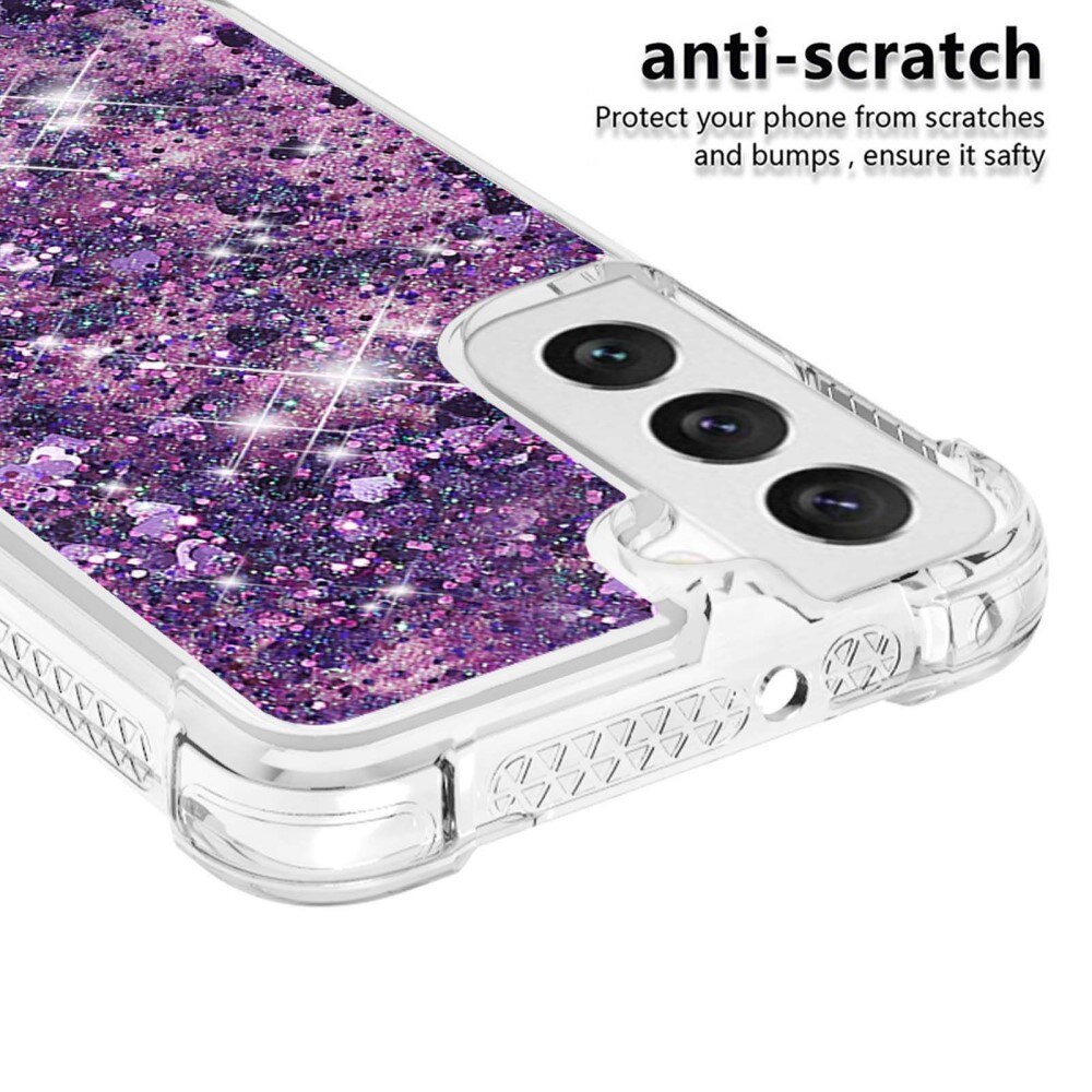 Glitter Powder TPU Deksel Samsung Galaxy S23 lilla