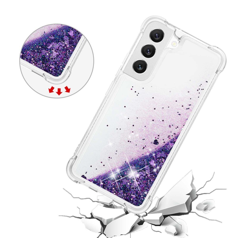 Glitter Powder TPU Deksel Samsung Galaxy S23 lilla