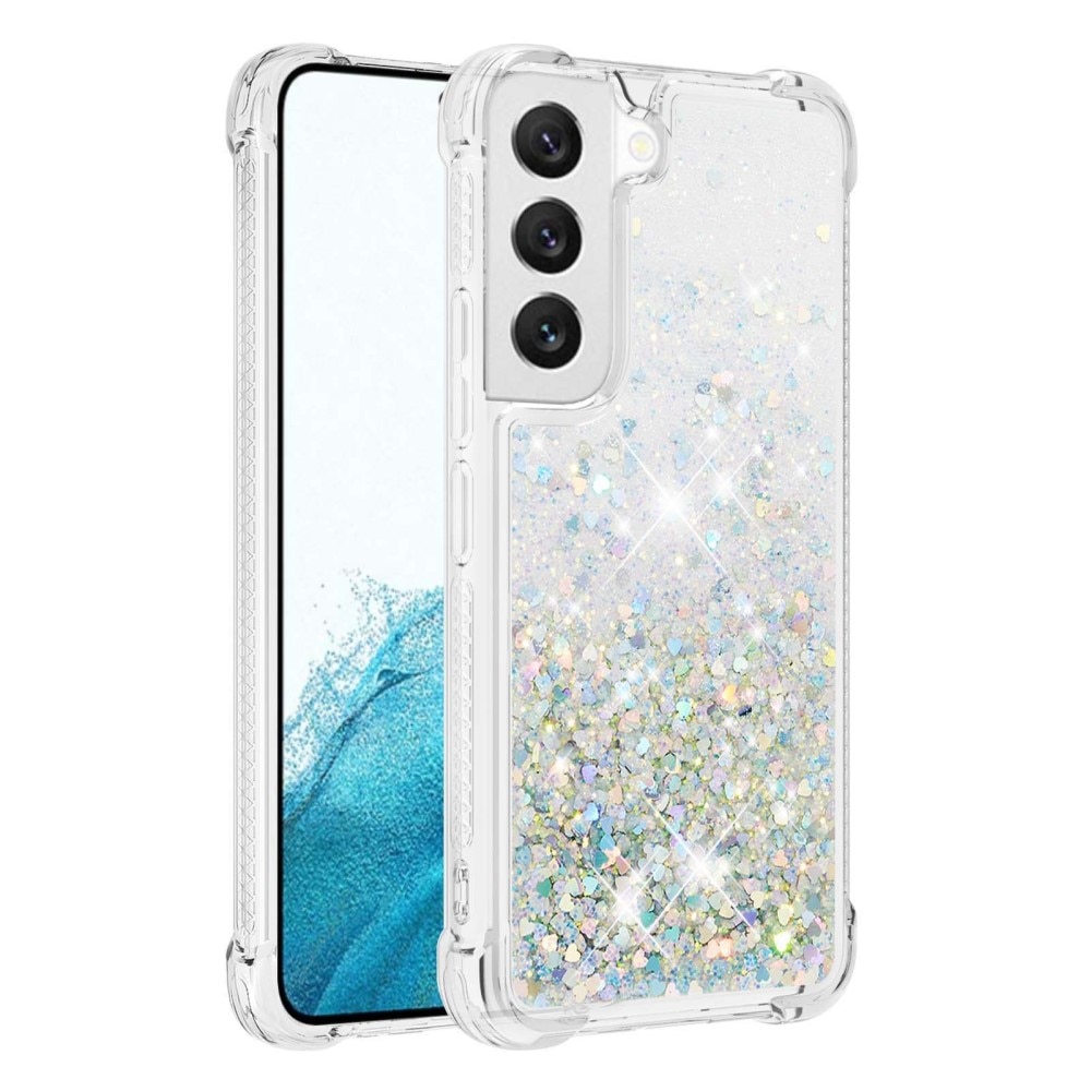 Glitter Powder TPU Deksel Samsung Galaxy S23 sølv