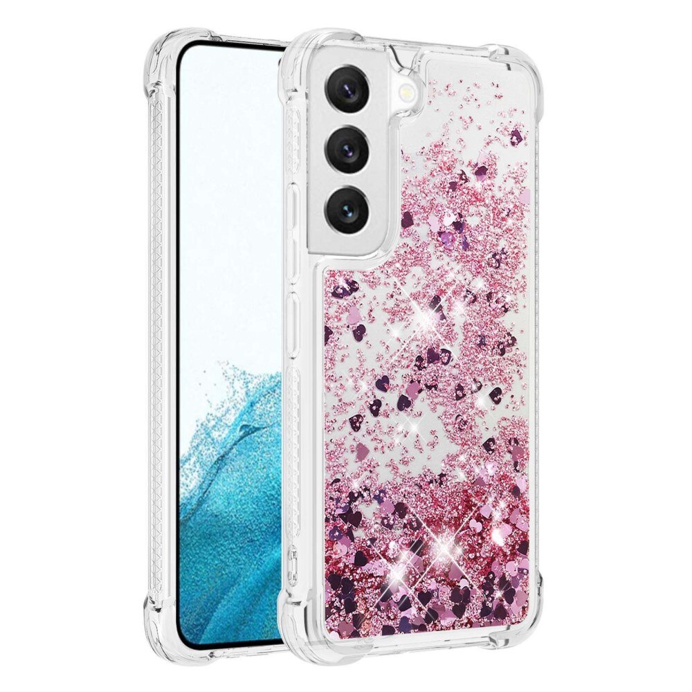 Glitter Powder TPU Deksel Samsung Galaxy S23 rosa