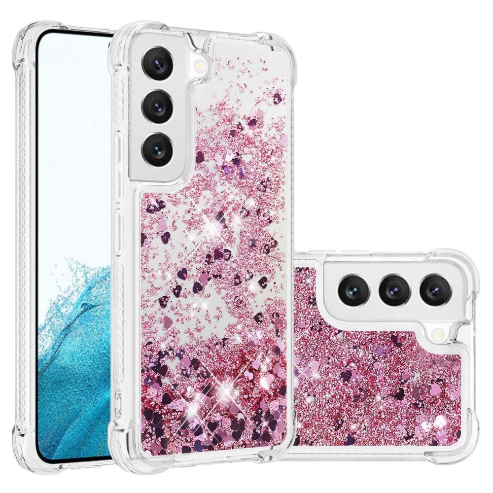 Glitter Powder TPU Deksel Samsung Galaxy S23 rosa