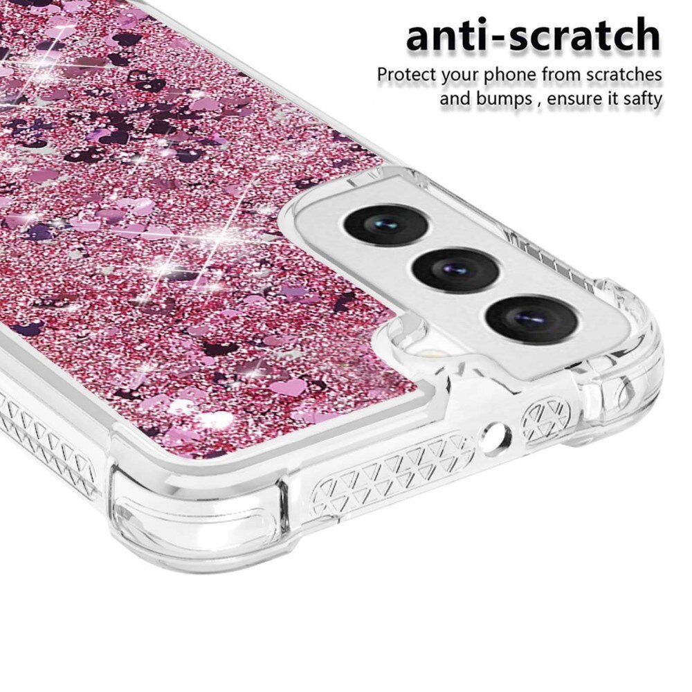 Glitter Powder TPU Deksel Samsung Galaxy S23 rosa