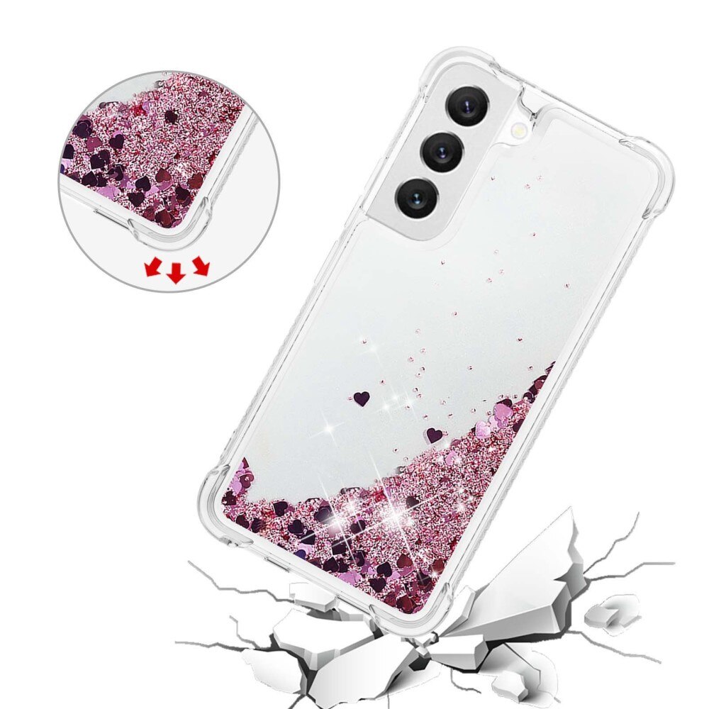Glitter Powder TPU Deksel Samsung Galaxy S23 rosa