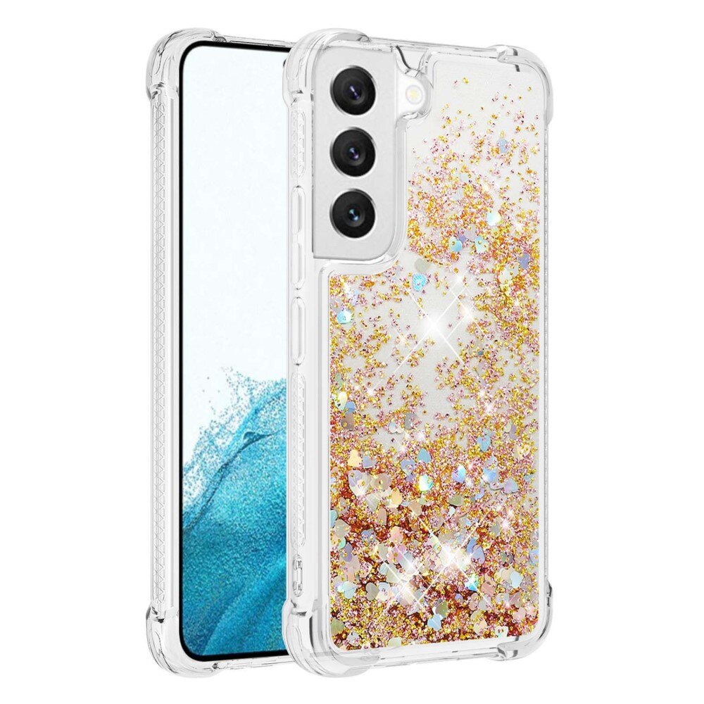 Glitter Powder TPU Deksel Samsung Galaxy S23 gull