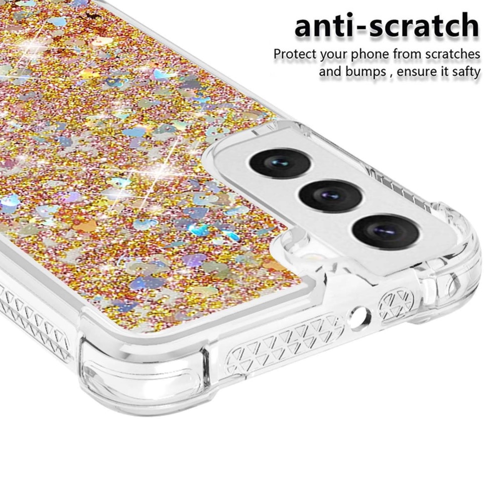 Glitter Powder TPU Deksel Samsung Galaxy S23 gull