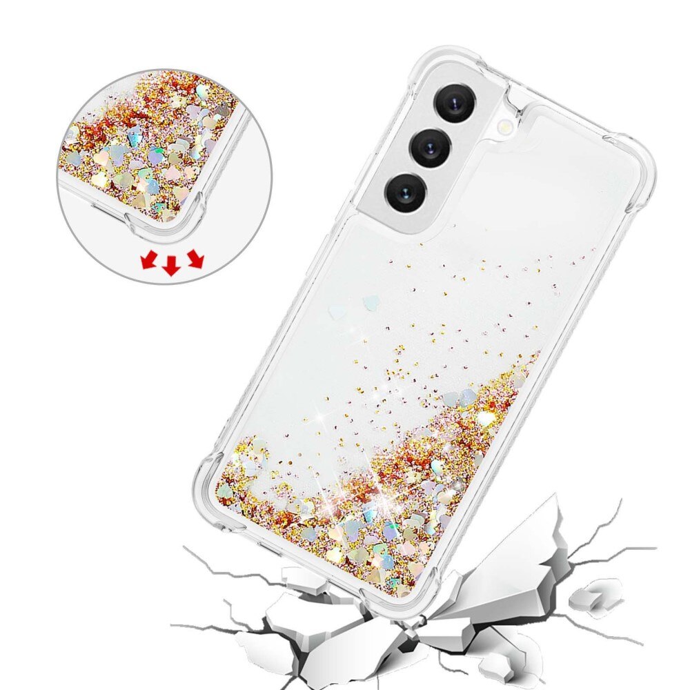 Glitter Powder TPU Deksel Samsung Galaxy S23 gull