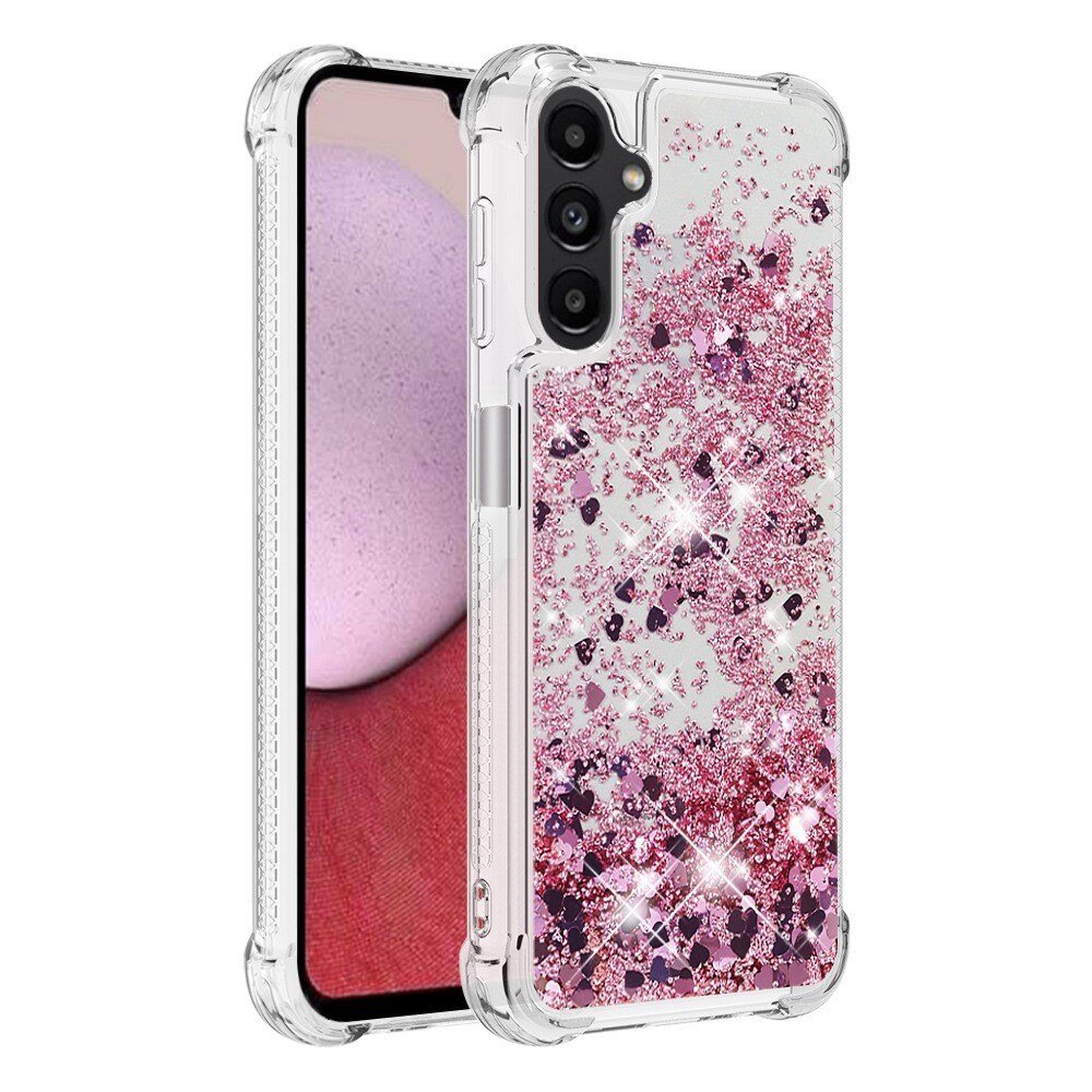 Glitter Powder TPU Deksel Samsung Galaxy A14 rosa