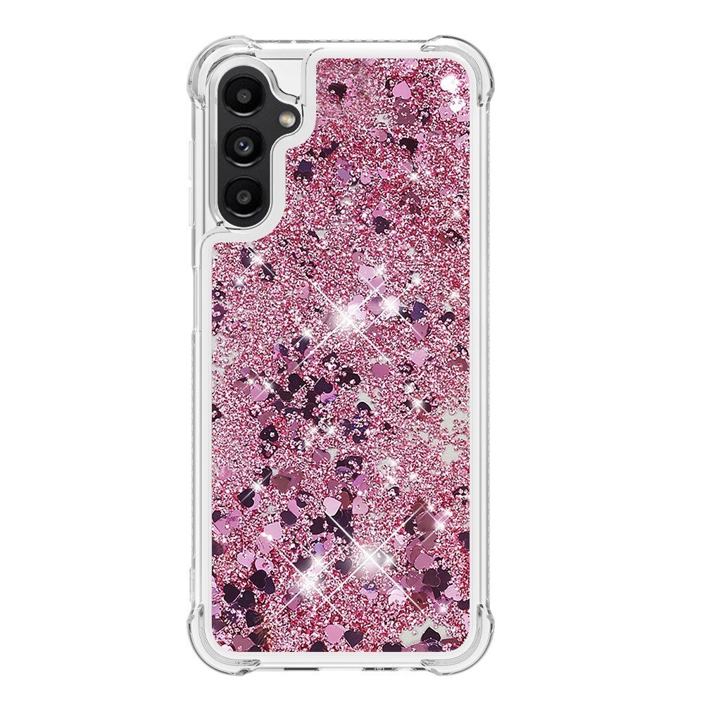 Glitter Powder TPU Deksel Samsung Galaxy A14 rosa