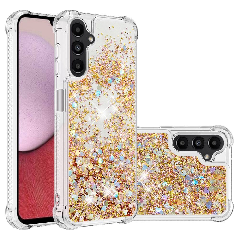 Glitter Powder TPU Deksel Samsung Galaxy A14 gull