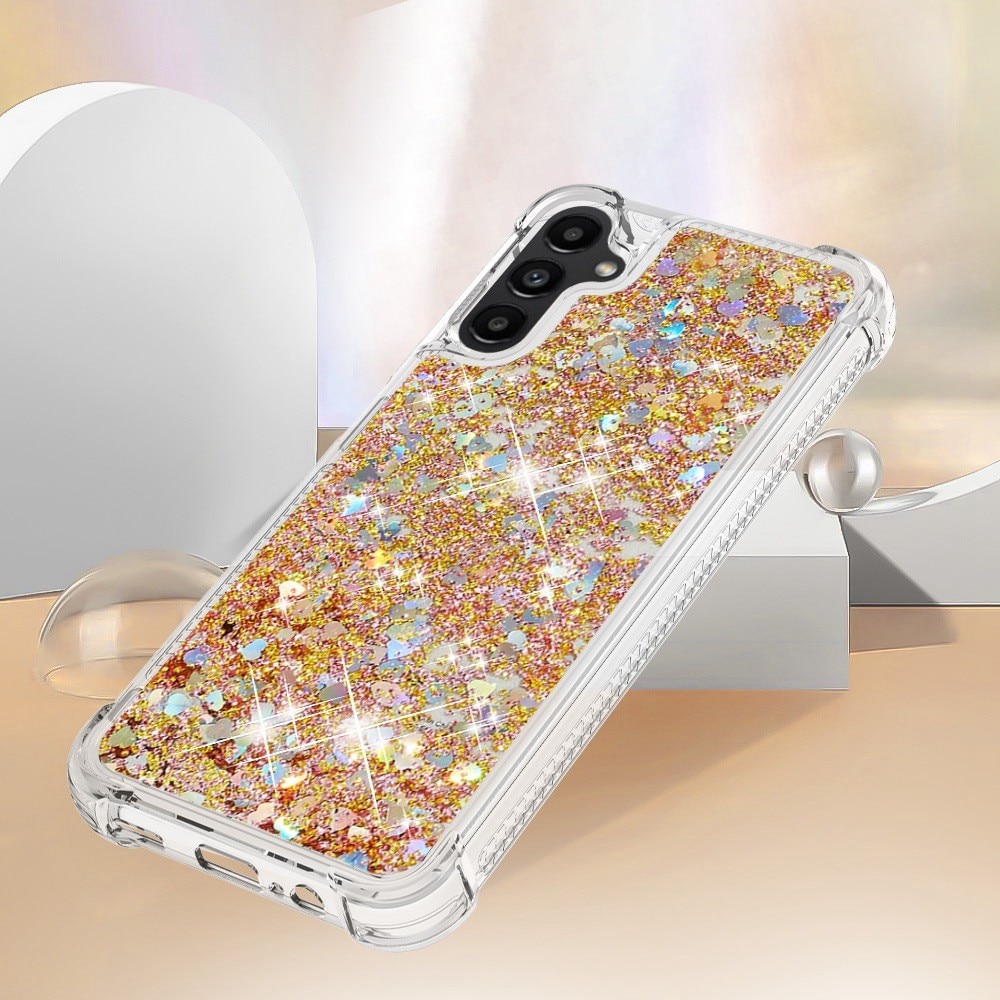 Glitter Powder TPU Deksel Samsung Galaxy A14 gull