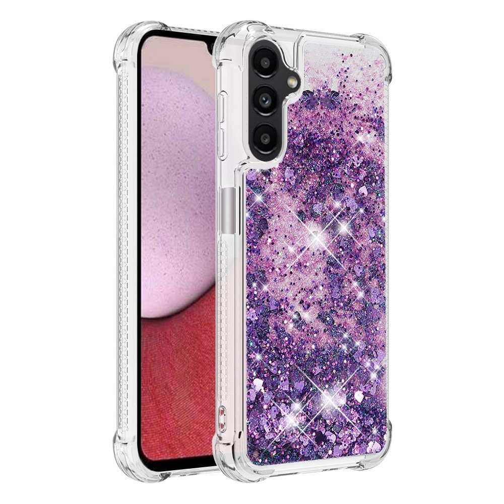 Glitter Powder TPU Deksel Samsung Galaxy A14 lilla