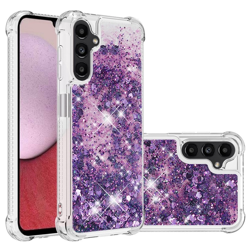 Glitter Powder TPU Deksel Samsung Galaxy A14 lilla