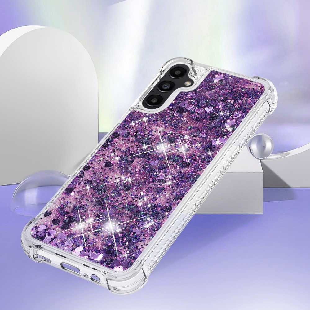 Glitter Powder TPU Deksel Samsung Galaxy A14 lilla