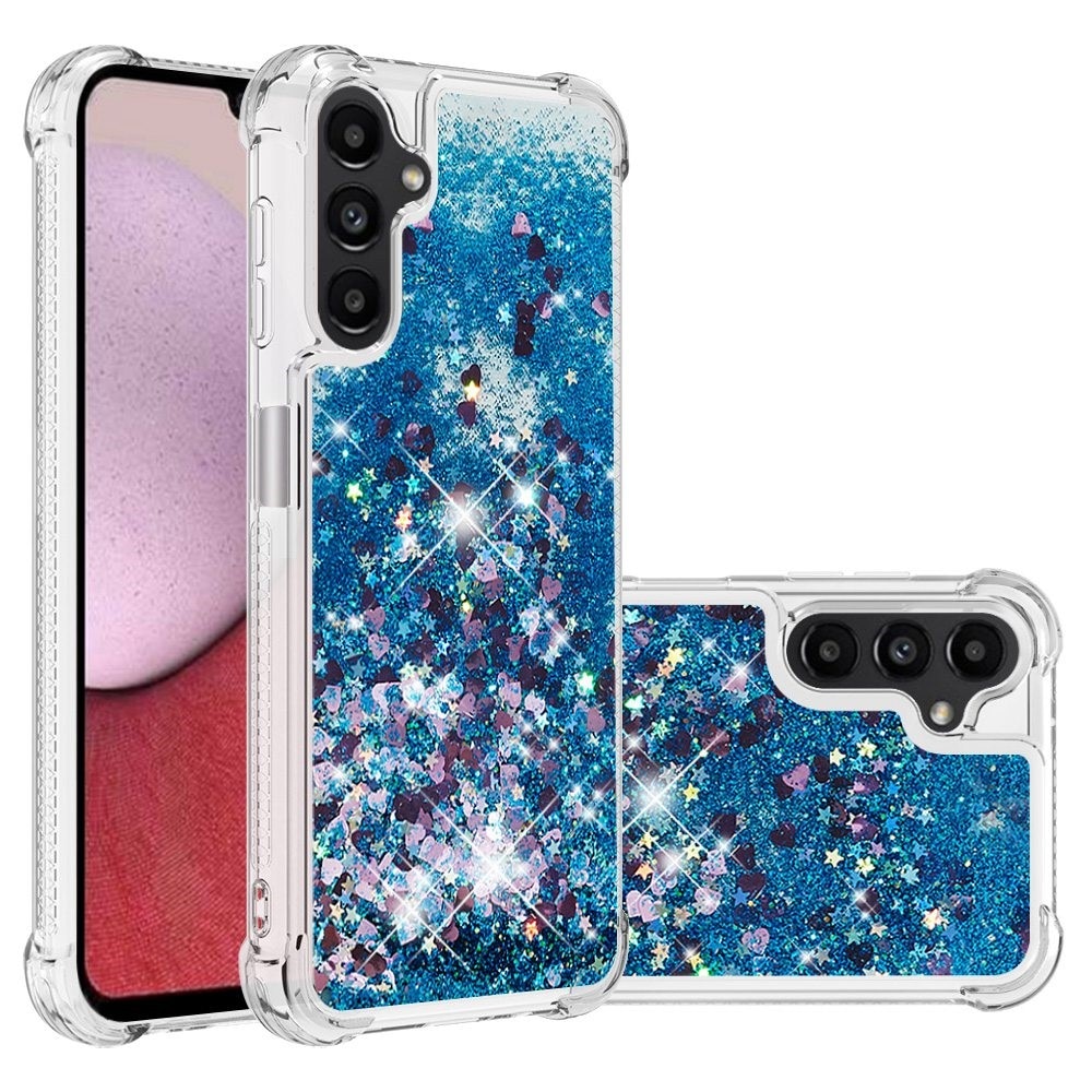 Glitter Powder TPU Deksel Samsung Galaxy A14 blå