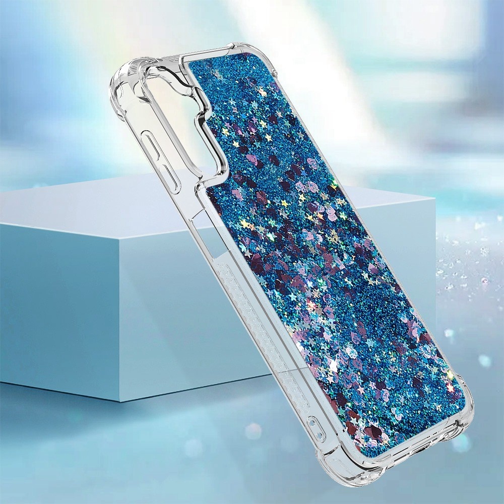 Glitter Powder TPU Deksel Samsung Galaxy A14 blå