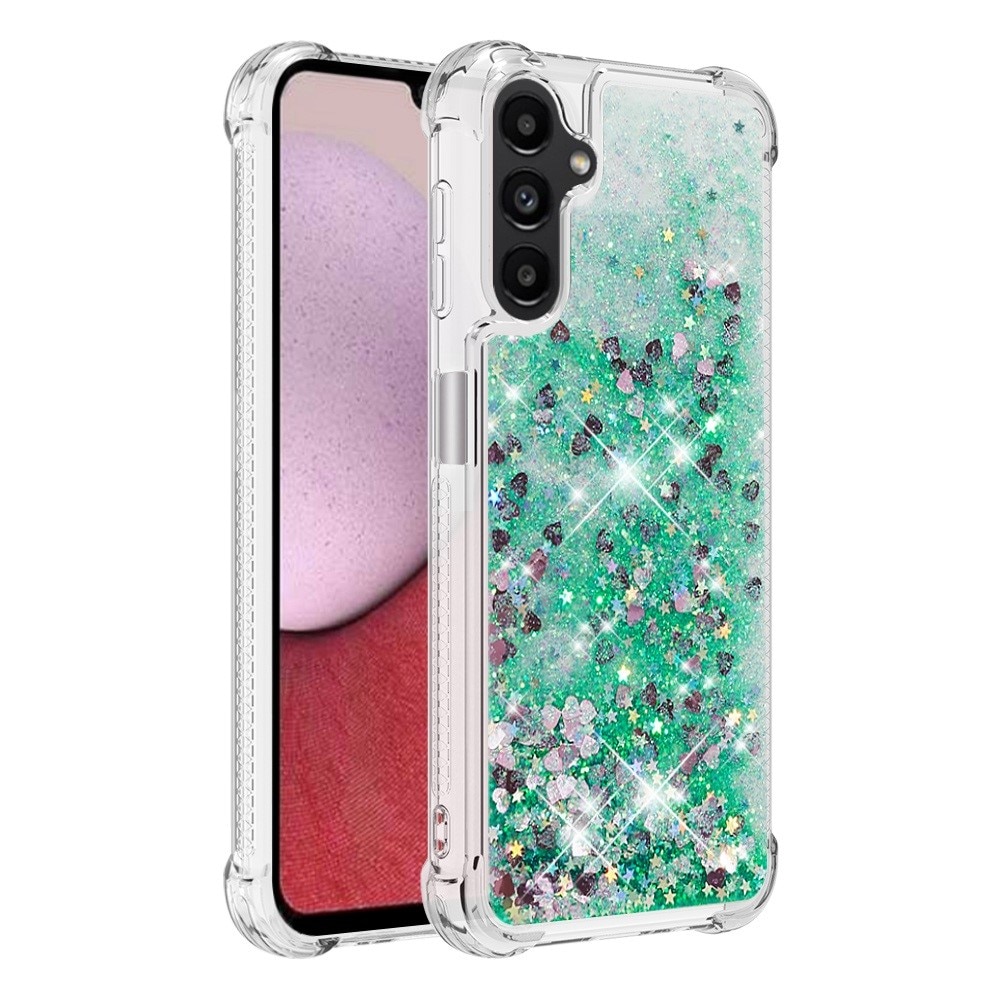 Glitter Powder TPU Deksel Samsung Galaxy A14 grønn