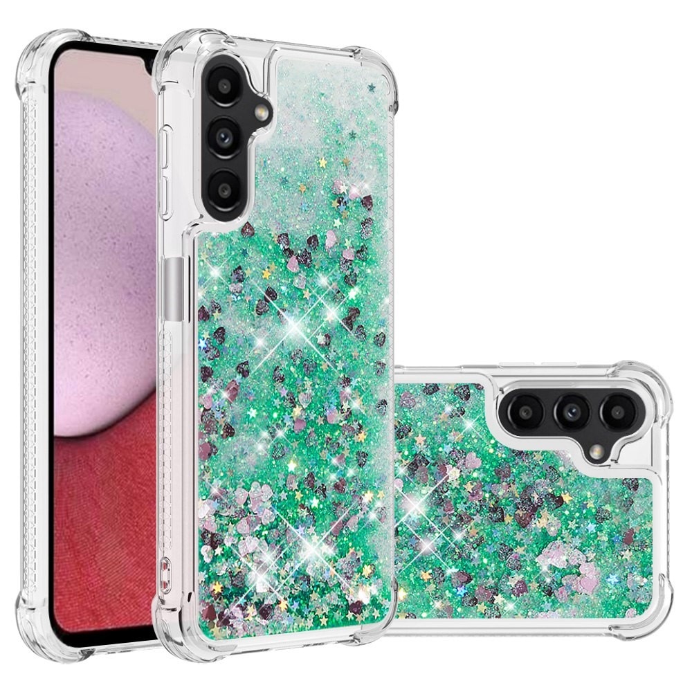 Glitter Powder TPU Deksel Samsung Galaxy A14 grønn