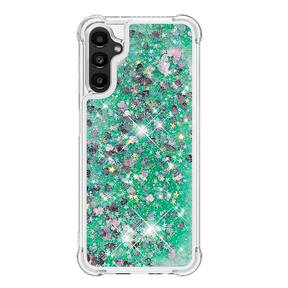 Glitter Powder TPU Deksel Samsung Galaxy A14 grønn