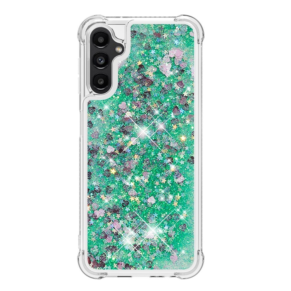 Glitter Powder TPU Deksel Samsung Galaxy A14 grønn