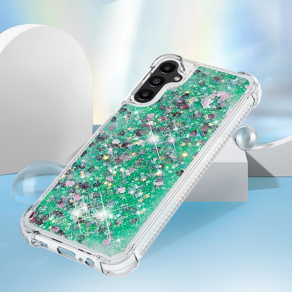 Glitter Powder TPU Deksel Samsung Galaxy A14 grønn