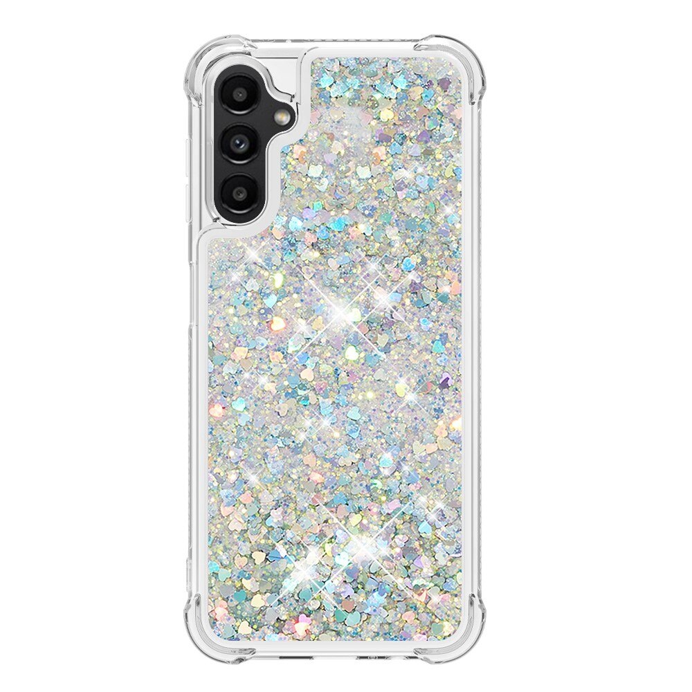 Glitter Powder TPU Deksel Samsung Galaxy A14 sølv