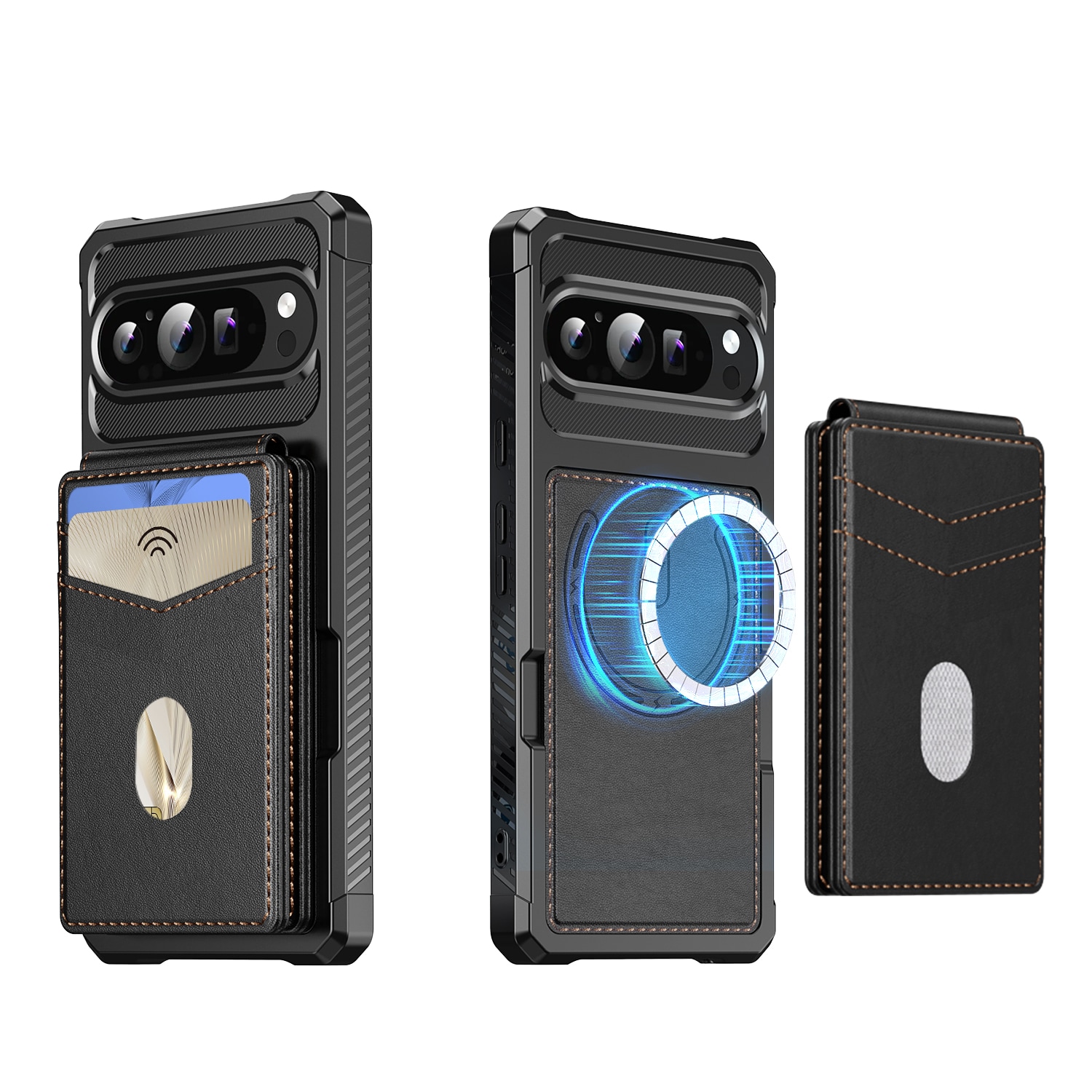 Magnetisk deksel med kortholder Google Pixel 10 Svart