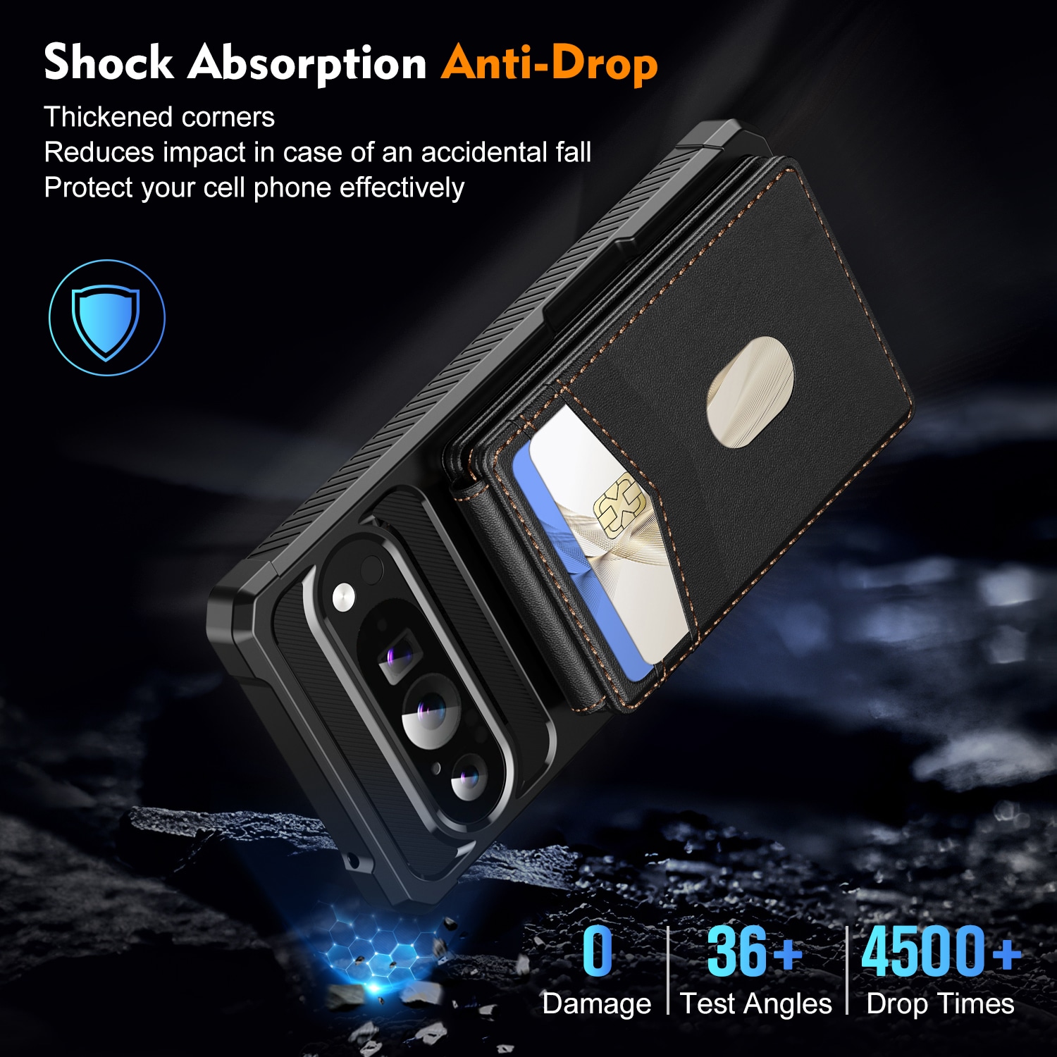 Magnetisk deksel med kortholder Google Pixel 10 Svart