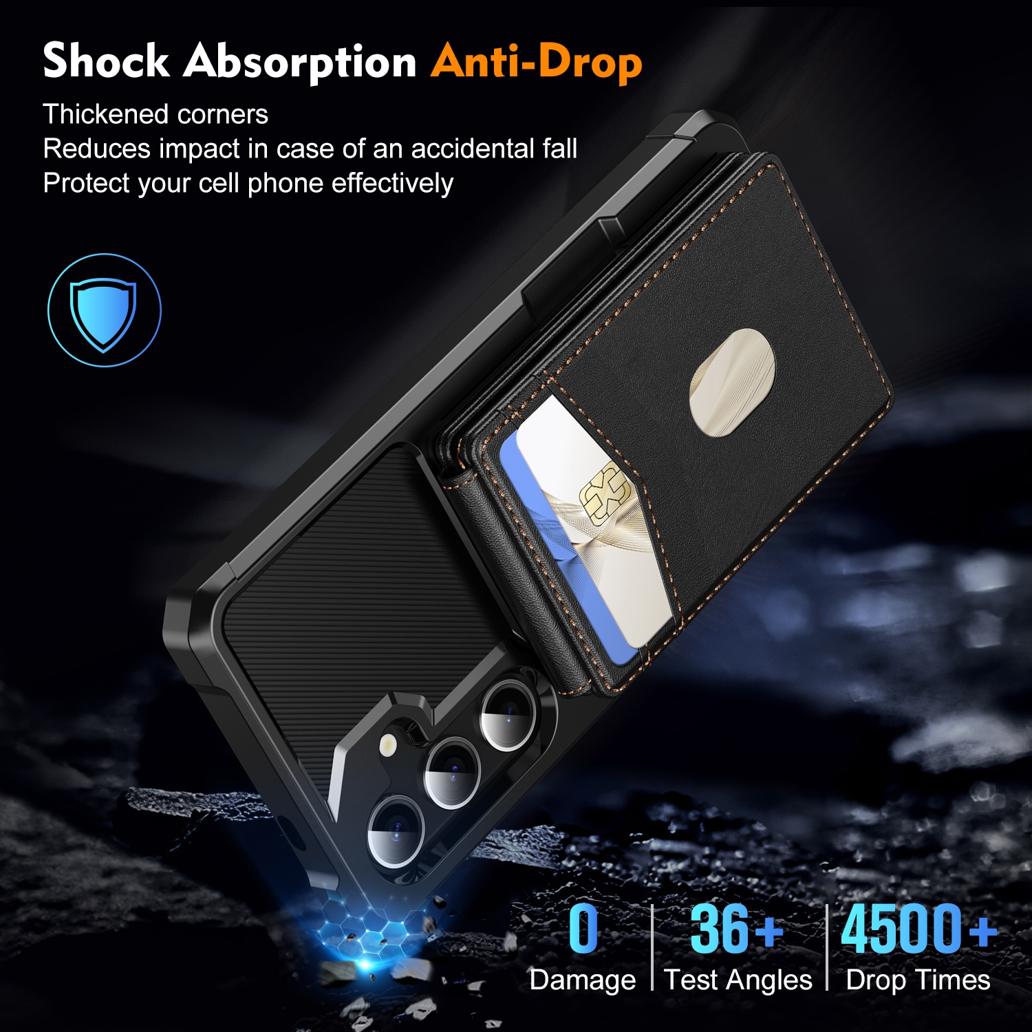 Magnetisk deksel med kortholder Samsung Galaxy S25 Svart