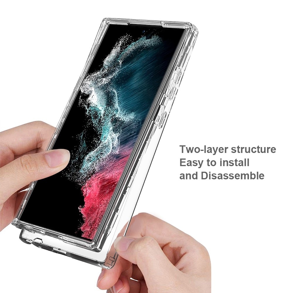Full Cover Deksel Samsung Galaxy S23 Ultra gjennomsiktig