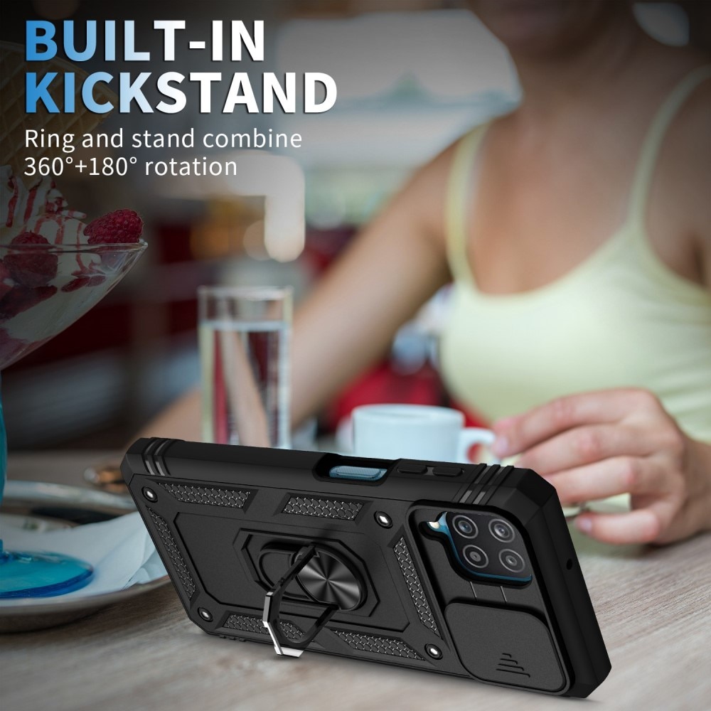 Hybriddeksel Tech Ring+Kamerabeskyttelse Samsung Galaxy A42 5G svart