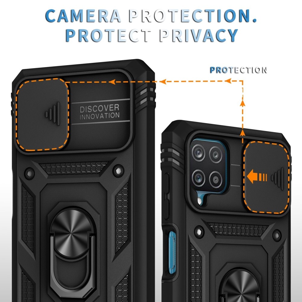Hybriddeksel Tech Ring+Kamerabeskyttelse Samsung Galaxy A42 5G svart