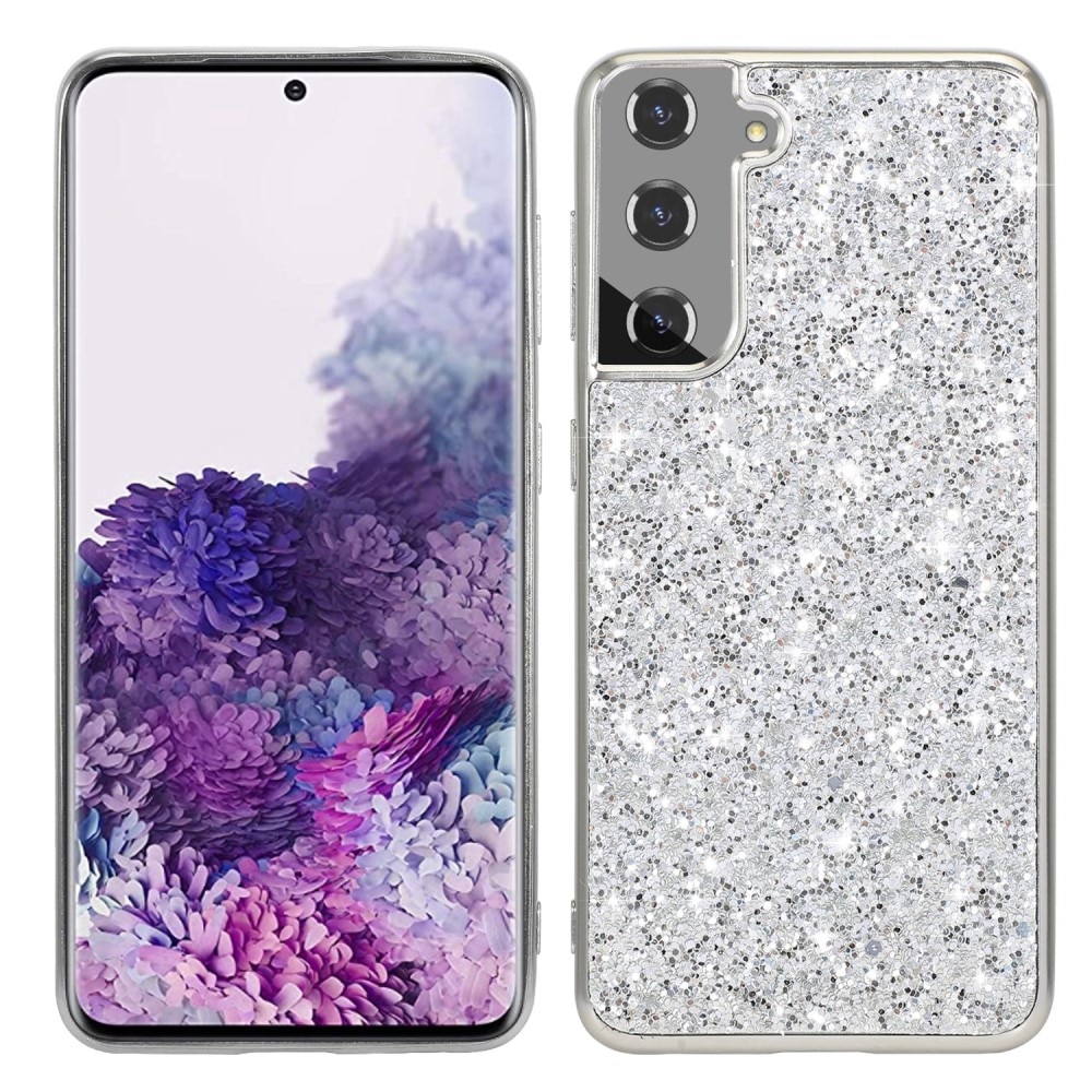 Glitterdeksel Samsung Galaxy S23 sølv