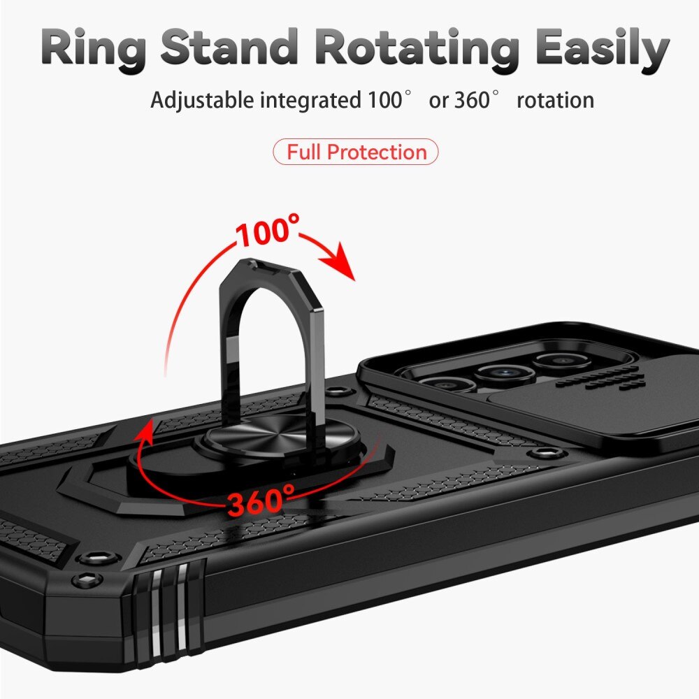 Hybriddeksel Tech Ring+Kamerabeskyttelse Samsung Galaxy A14 svart