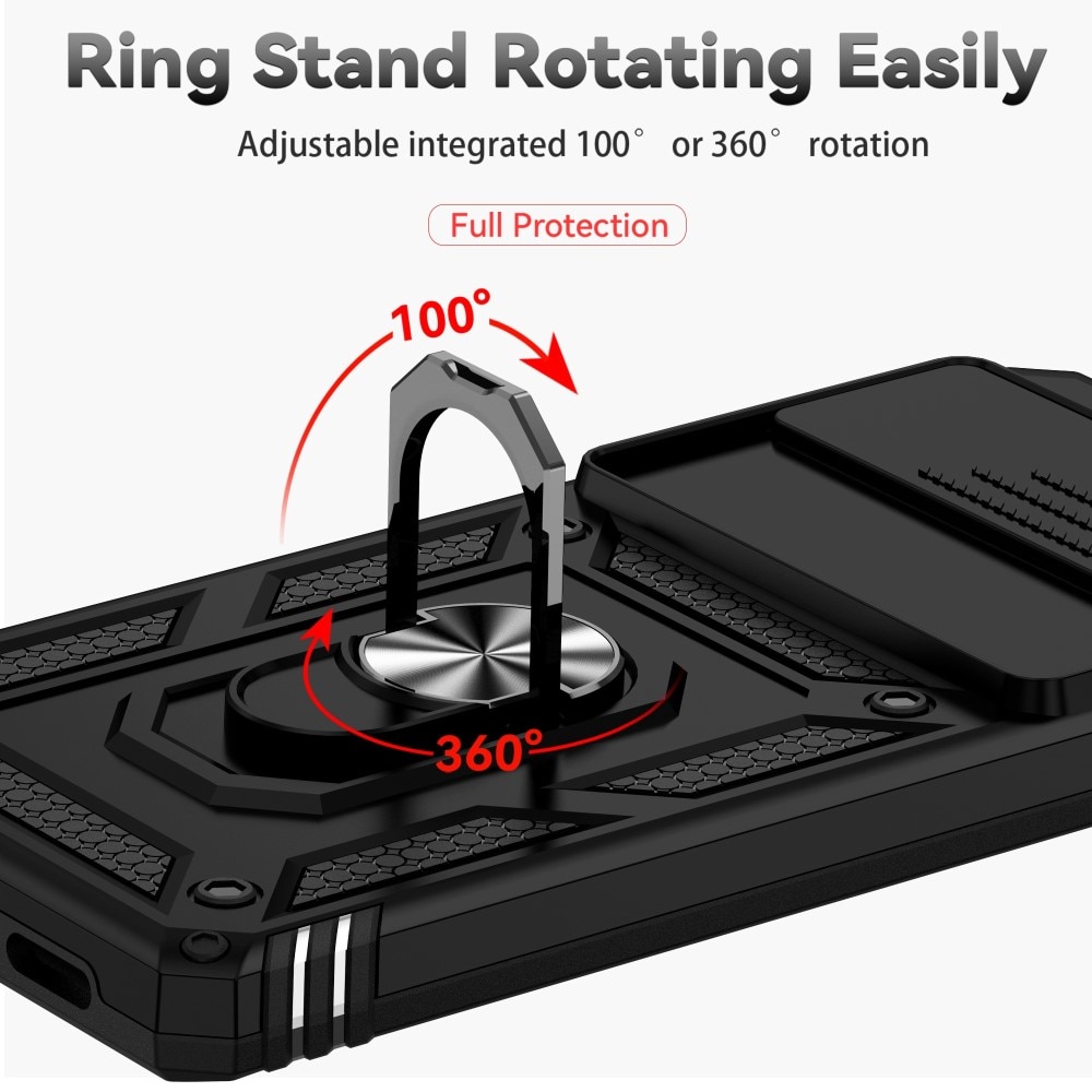 Hybriddeksel Tech Ring+Kamerabeskyttelse Google Pixel 7 Pro svart