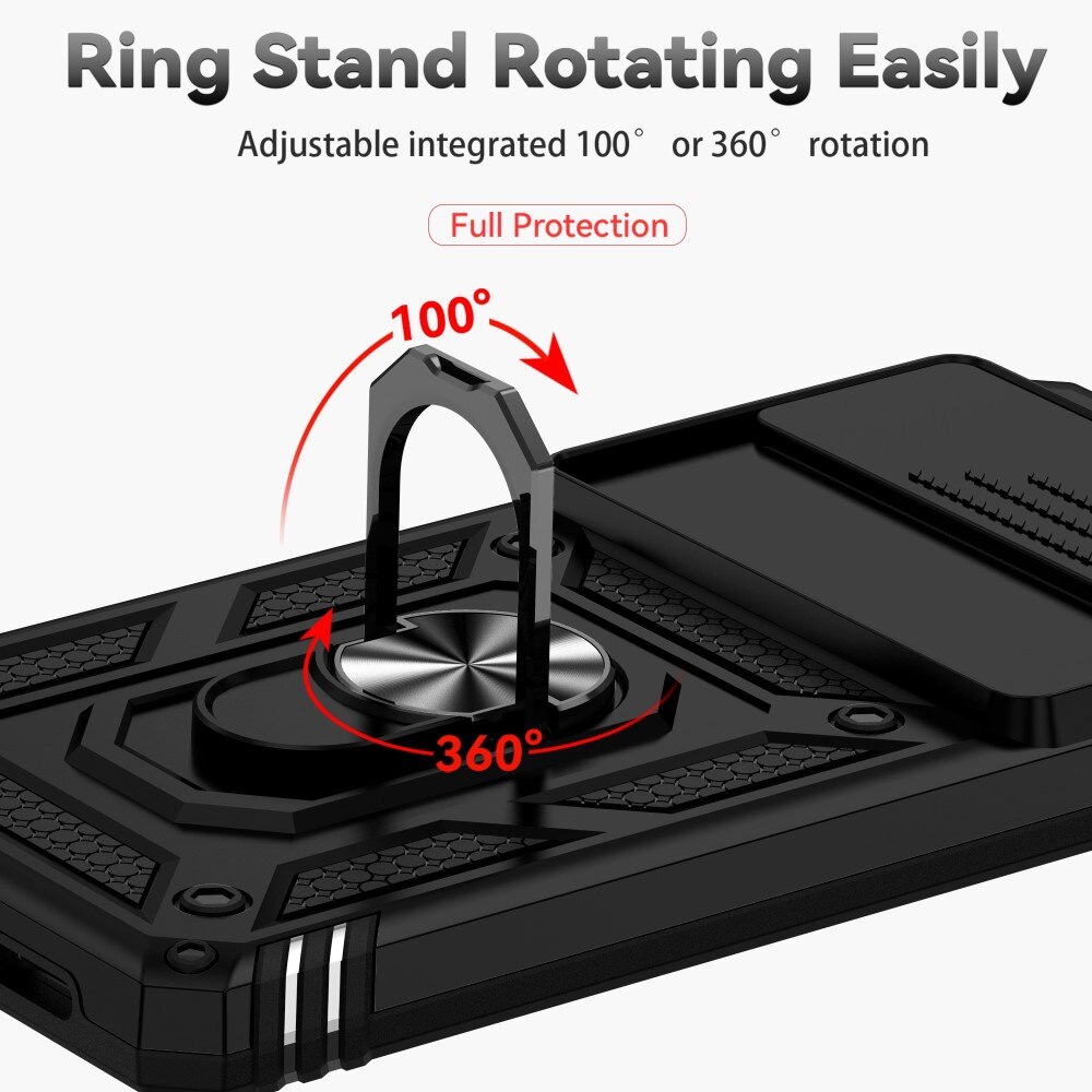 Hybriddeksel Tech Ring+Kamerabeskyttelse Google Pixel 7 svart