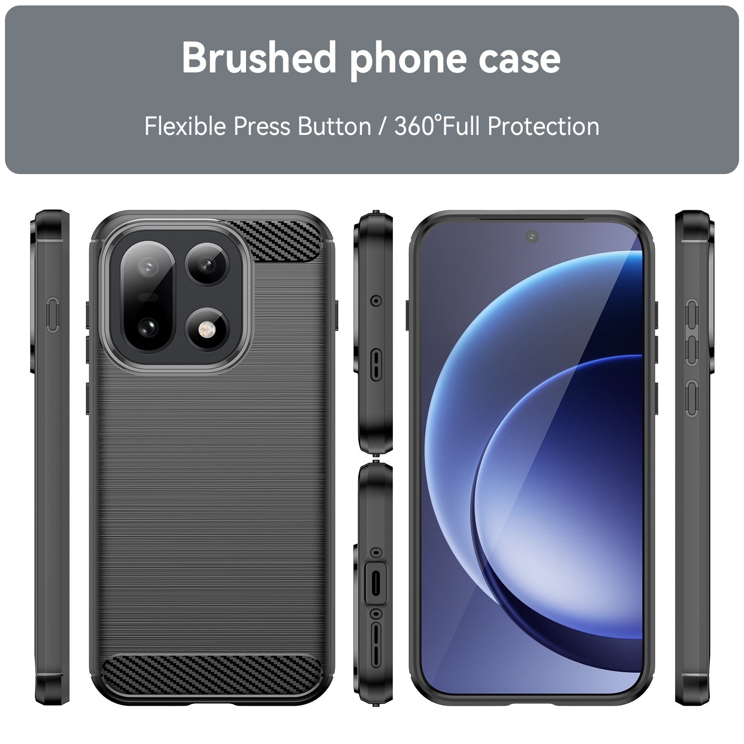  OnePlus 15 Deksel TPU Brushed Svart