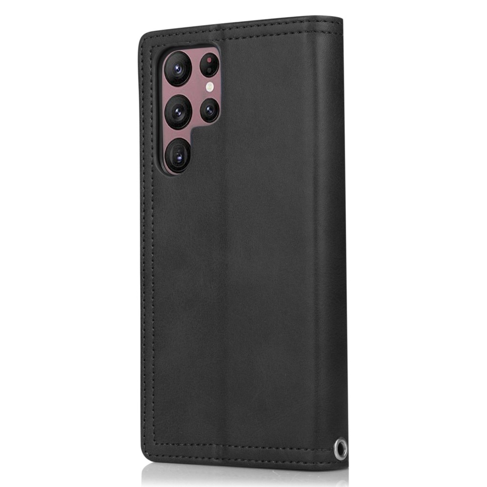 Lærlommebok Multi-slot Samsung Galaxy S23 Ultra svart