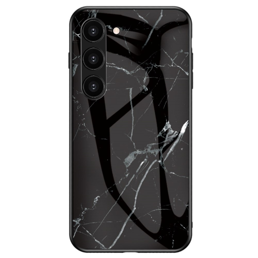 Herdet Glass Deksel Samsung Galaxy S23 Plus svart marmor