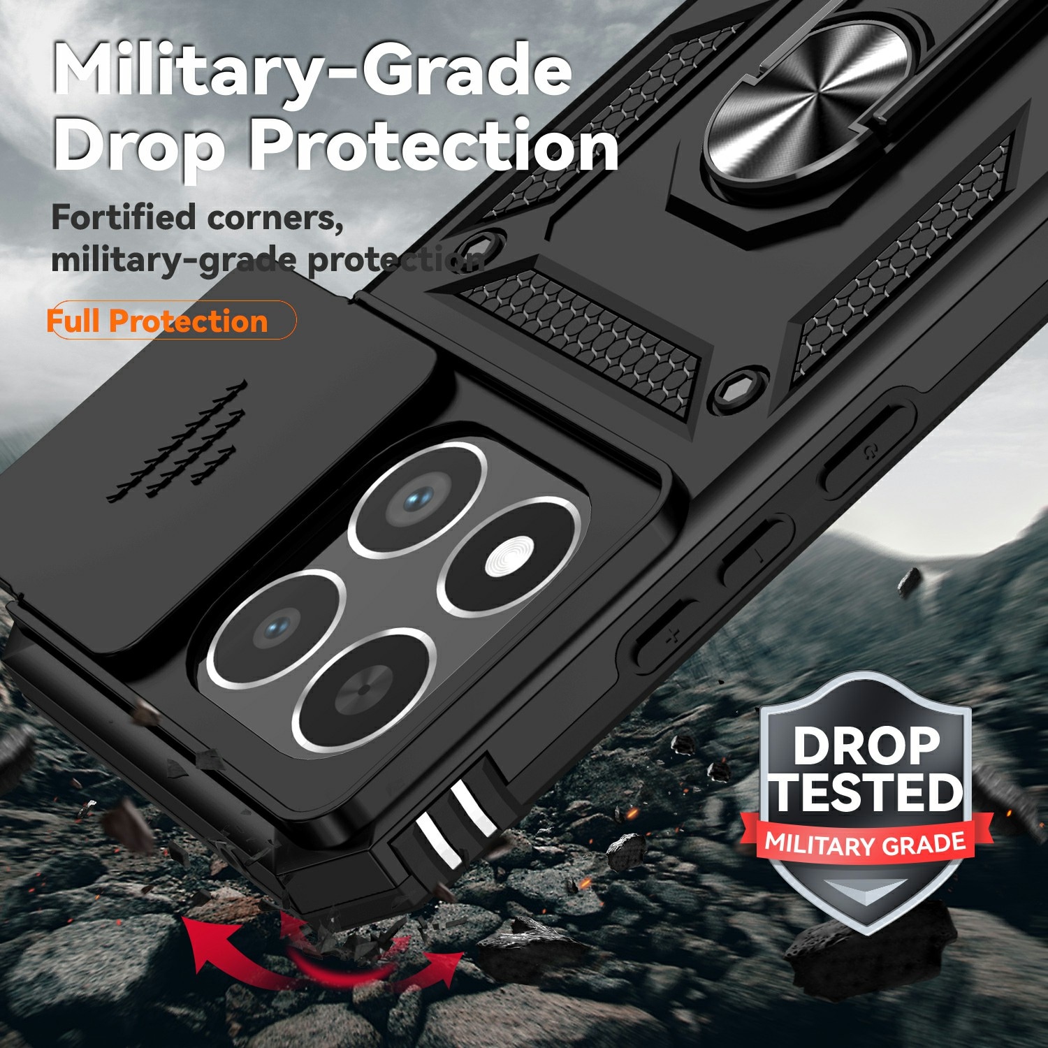 Hybriddeksel Ring + Kamerabeskyttelse Xiaomi 15T Svart